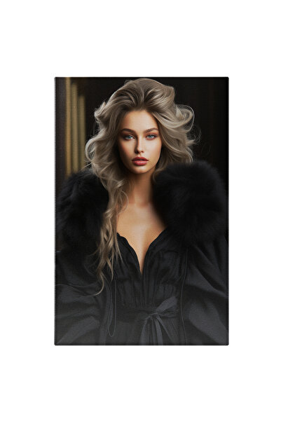 StoryGift Romania Tablou Canvas: Portret Fata Cu Par Blond Si Ochii Abastri T...