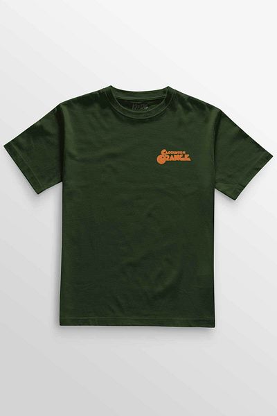 Kretas Χακί T-shirt Clockwork Orange Αυτόματο Πορτοκαλί Βιβλίο Ταινία Μίνιμαλ Μπροστινό Unisex T-shirt