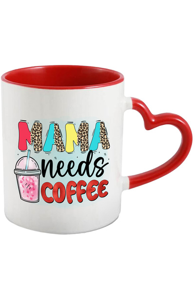 StoryGift Romania Cana Cu Mesajul "mama Needs Coffee", Ilustratie, Lichid, Fl...