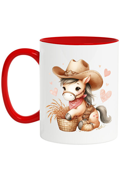 StoryGift Romania Cana Cu Un Calut Cu Palarie De Cowboy | Ilustratie | Vestul...