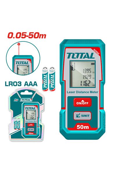 TOTAL Electronic laser meter 0.05-50m