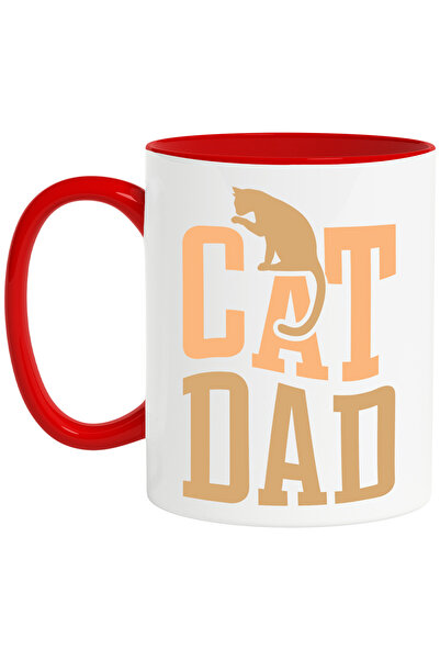 StoryGift Romania Cana Cu O Pisica Si Textul "cat Dad" - Tata De Pisici Cu Ma...