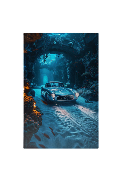 StoryGift Romania Tablou Canvas: Mercedes Bens De Colecție Și Nuanțe De Turco...