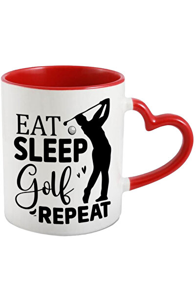 StoryGift Romania Cana Cu Textul "eat Sleep, Golf, Repeat" - Mananca Somn Gol...