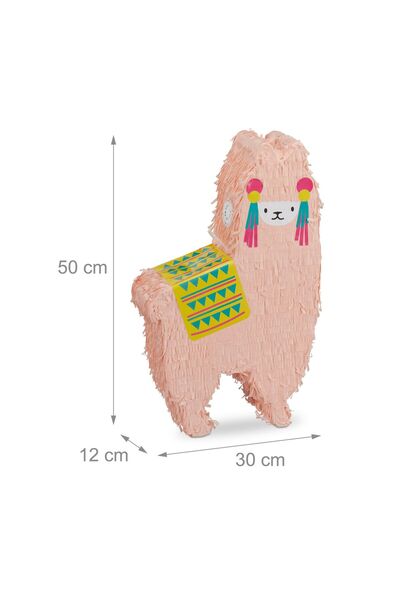 Relaxdays Πινιάτα σε σχήμα λάμα, δοχείο για γλυκά, μεξικάνικο παιχνίδι για πά...