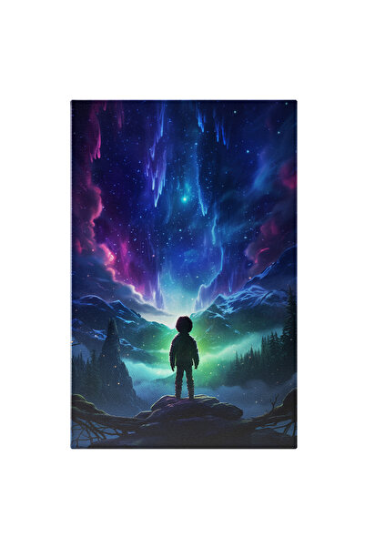 StoryGift Romania Tablou Canvas: Cerul Luminat In Culori Multicolore, Baiat C...