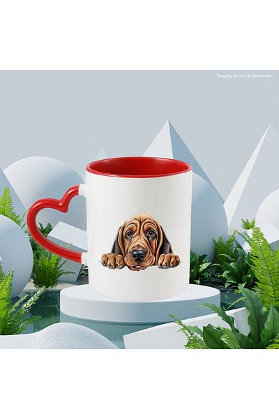 StoryGift Romania Mug with a puppy without energy | illustration | paws | claws | without desire for life, With ,STG