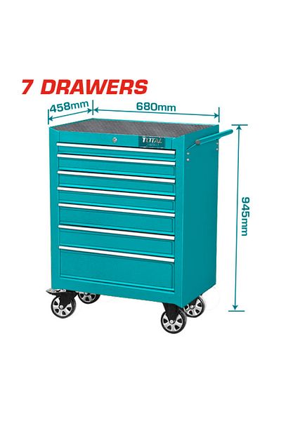 TOTAL Empty 7-drawer tool cabinet