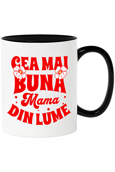 StoryGift Romania Cana Cea-mai-buna-mama, Mom, Fiica Familie, 330ml, Ceramica...