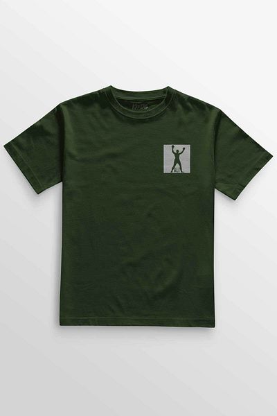 Kretas Μπλουζάκι Unisex Χακί Μπλουζάκι Muhammad Ali Boxing Gym Sports Minimal μπλουζάκι με στάμπα μπροστά