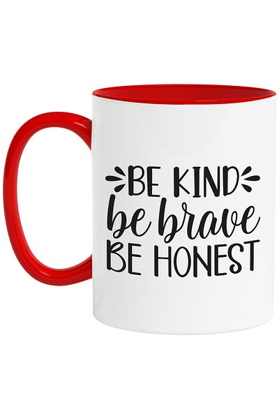 StoryGift Romania Mug with the message in English "Be kind, be brave, be honest" - be kind, be brave, with
