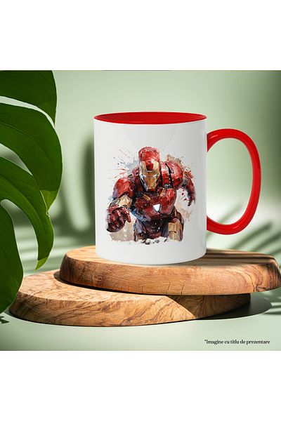 StoryGift Romania Iron Man Mug, Avengers, Marvel, Movie Lovers, Superheroes, Multicolor 330, With