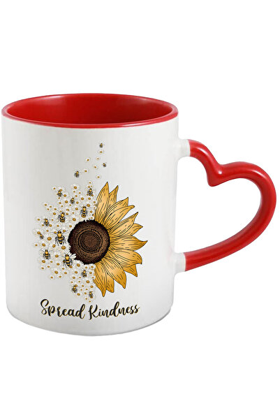 StoryGift Romania Cana cu multe albine si floricele cu mesajul "Spread kindne...