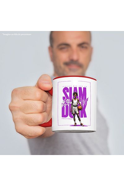 StoryGift Romania Slam Dunk My Love Basketball Player Mug, Sports Lovers, 330ml, Ceramic, With, STG