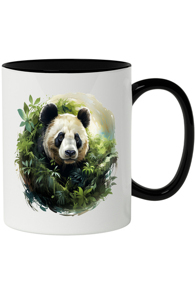 StoryGift Romania Cana Cu Urs Panda, Jungla, Tropical, Foliaj, Frunze, Multic...