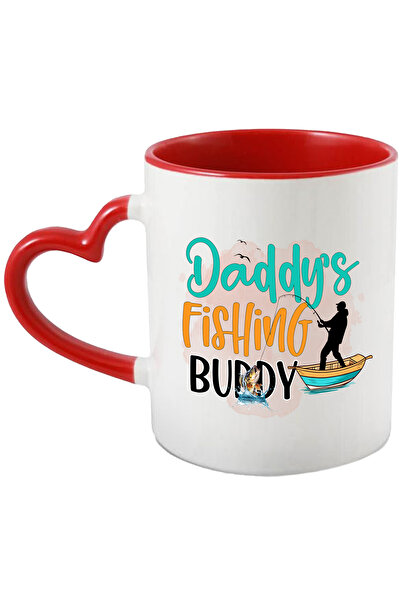 StoryGift Romania Cana Cu Mesajul "daddy's Fishing Buddy", Ilustratie, Pescuit, Amic, Tata, Prinde, Cu ,stg
