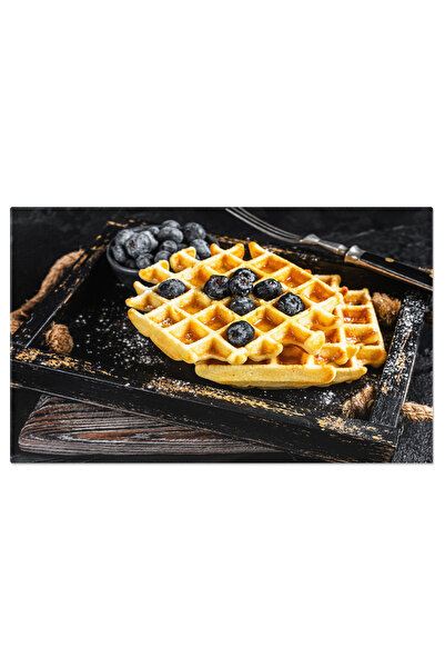 StoryGift Romania Tablou Canvas - Delicii De Desert: Waffle, Ciocolata Si Miere