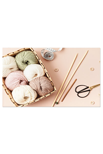 StoryGift Romania Tablou Canvas - Atelier De Tricot: Iarna Calda Cu Lana Si Ata