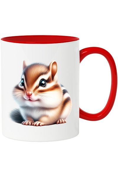 StoryGift Romania Mug with a playful baby squirrel | illustration | curious | surprised | childhood |, With ,STG
