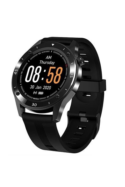 Ziani Smartwatch for Men, Full HD Resolution, Intelligent Fitness, Sport Features with Silicon Strap - Bla
