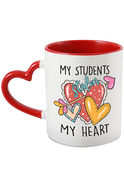 StoryGift Romania Cana cu mesajul "My students stolen my heart", ilustratie, ...