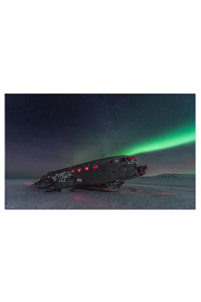 StoryGift Romania Tablou Canvas Cu Aurora Boreala La Jokulsarlon, Islanda - Infrumusetarea Norilor De Gheata Cu L