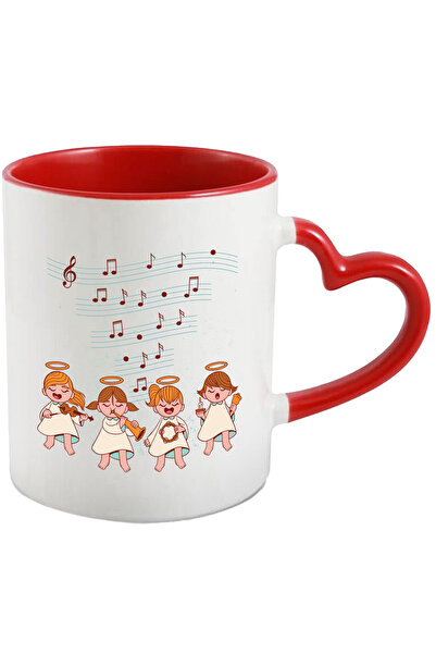 StoryGift Romania Cana Cu Ingeri, Cor, Instrumente Muzicale, Cantec, Multicolor 330 Ml, Ceramica C, Cu ,stg