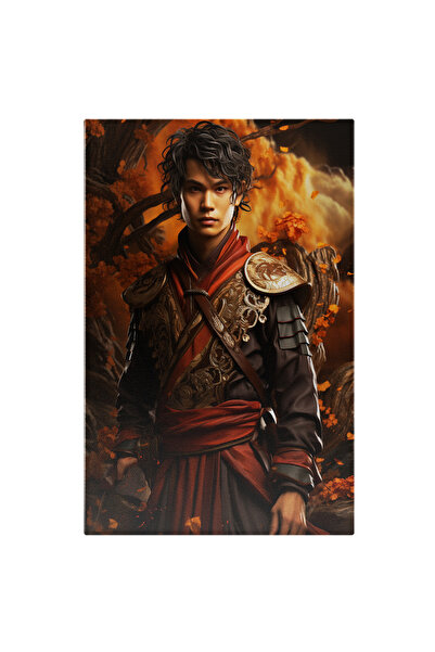 StoryGift Romania Tablou Canvas: Razboinic Ninja Neinfricat In Costum Traditional De Lupta Pregatit Sa Infrunte