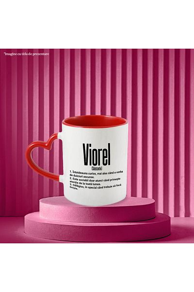 StoryGift Romania Mug With The Name Viorel, With Funny Message, Curious, Sociable, Noisy, 330ml, Wax, With ,STG