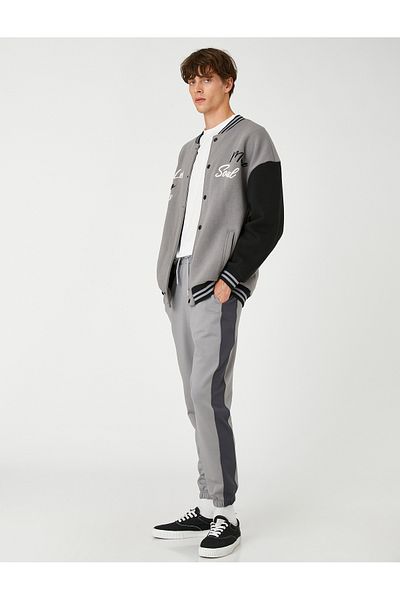Koton Basic Sweatpants Jogger Waist Lace Color Blocked