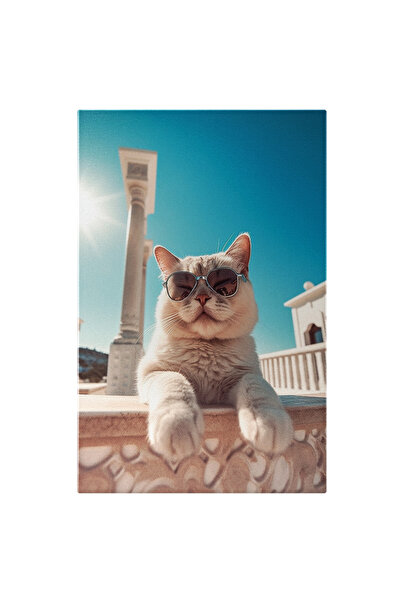 StoryGift Romania Tablou Canvas: Fotografie Cu O Pisicuta Blanoasa - Ochelari...