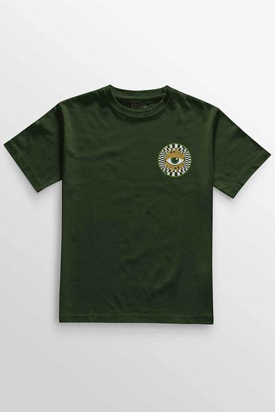 Kretas Μπλουζάκι Unisex Khaki Can't Sleep Urban Street Street Wear Μίνιμαλ μπλουζάκι με στάμπα μπροστά