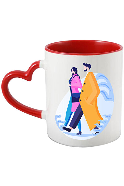 StoryGift Romania Cana Cu Geanta, Palton, Cuplu, Plimbare, Multicolor 330 Ml,...