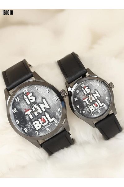 Cbm Istanbul Design Lover Watches with Black Color Leather Cord-It Is Our Last Visual Gift