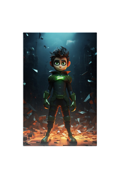 StoryGift Romania Tablou Canvas: Super-erou Animat- Desene Pentru Copii Pictura Digitala