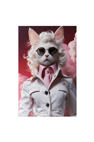 StoryGift Romania Tablou Canvas: Felina La Moda Arta, Lucrari De Arta, Costum, Ochelari, Accesoriu De Moda, De