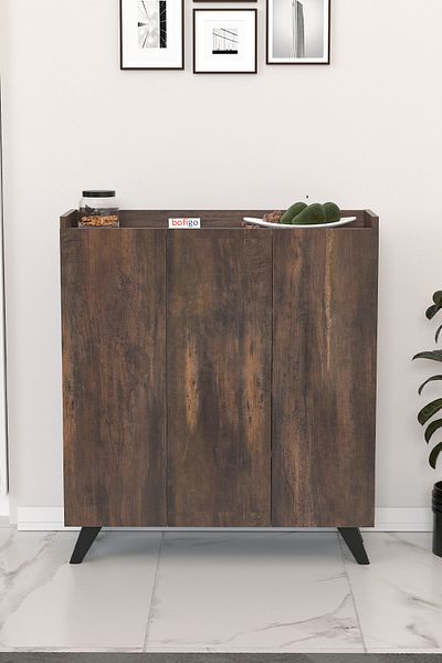 Bofigo 3 Door Multi-purpose Cabinet Multi-purpose Kitchen Cabinet Bathroom Cabinet Shoe Rack Mars