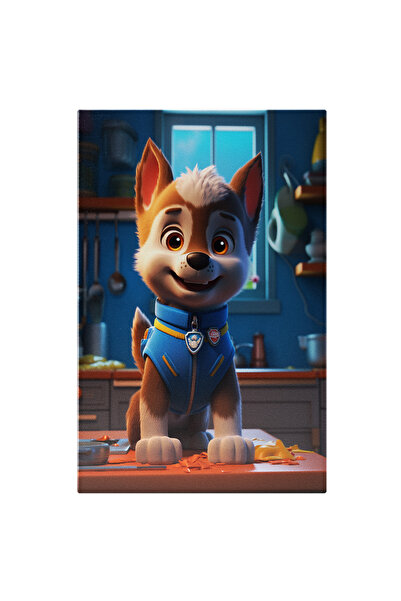 StoryGift Romania Tablou Canvas: Câine Personaj Așezat Pe Masă- Desene Animat...