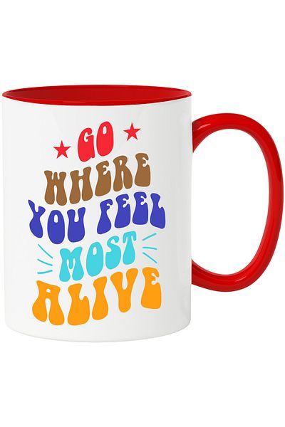 StoryGift Romania Mug with a message that encourages you to go where you feel most alive, With