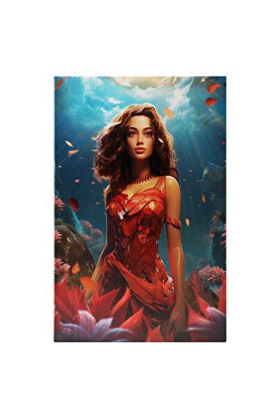 StoryGift Romania Tablou Canvas: Femeie Tip Sirenă, Cadru Acvatic, Îmbrăcată ...