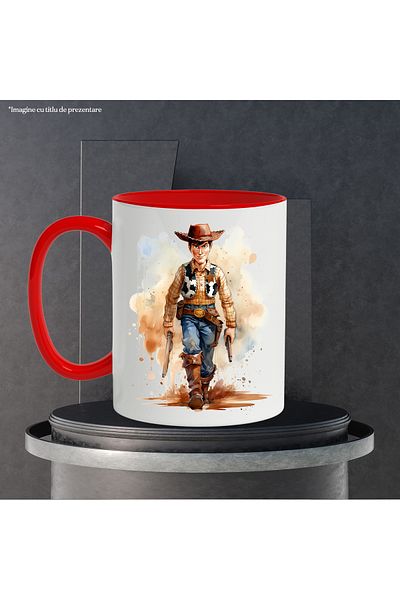 StoryGift Romania Toy Story Mug, Woody, Serif, Guns, Sand, Rain, Hat, Multicolor 33, With