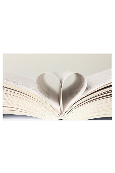 StoryGift Romania Tablou Canvas Inima Din Pagini De Carte Pe Fundal Alb Detal...