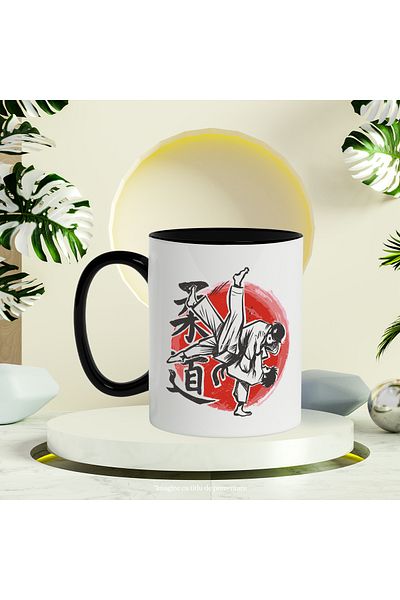 StoryGift Romania Martial Arts Mug, Fighters, Asian, Sport, Karate, Multicolor 330 ml, Sky, With, STG