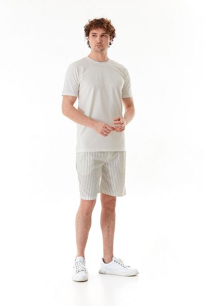 Fulla Moda Ελαστικό σορτς μέσης με ραβδώσεις