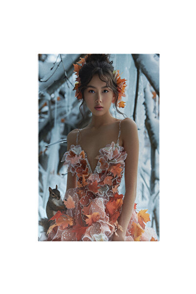 StoryGift Romania Tablou Canvas Combinarea Anotimpurilor, Femeie Asiatica In ...