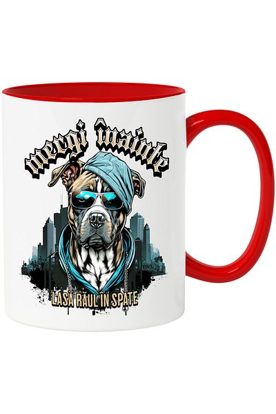 StoryGift Romania Cana Caine Gangster Cu Ochelarii Si Lant De Aur, Mesasaj Motivational Mergi Inai, Cu ,stg