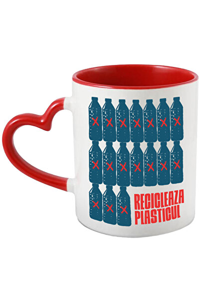 StoryGift Romania Cana Recicleaza Plasticul Sticle Reciclare Poluare, 330ml, ...