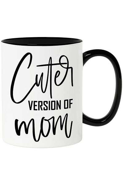 StoryGift Romania Mug with the text in English "Cuter version of mom" - the cutest version of mom, Cu