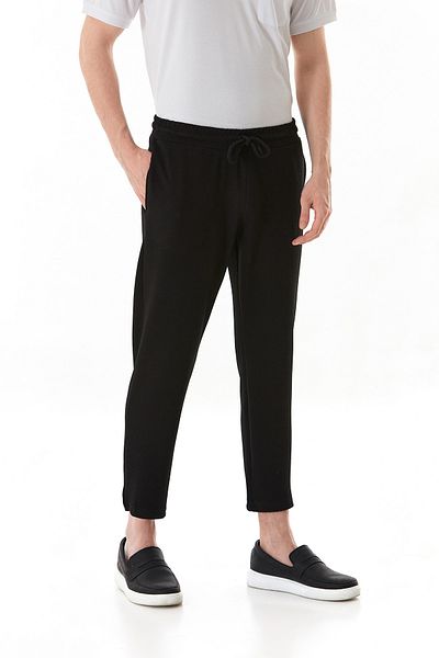 Fulla Moda Waffle Fabric Elastic Waist Trousers