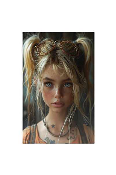 StoryGift Romania Tablou Canvas: Ochii Inocenței Albastru Clar Fetița Blondă ...